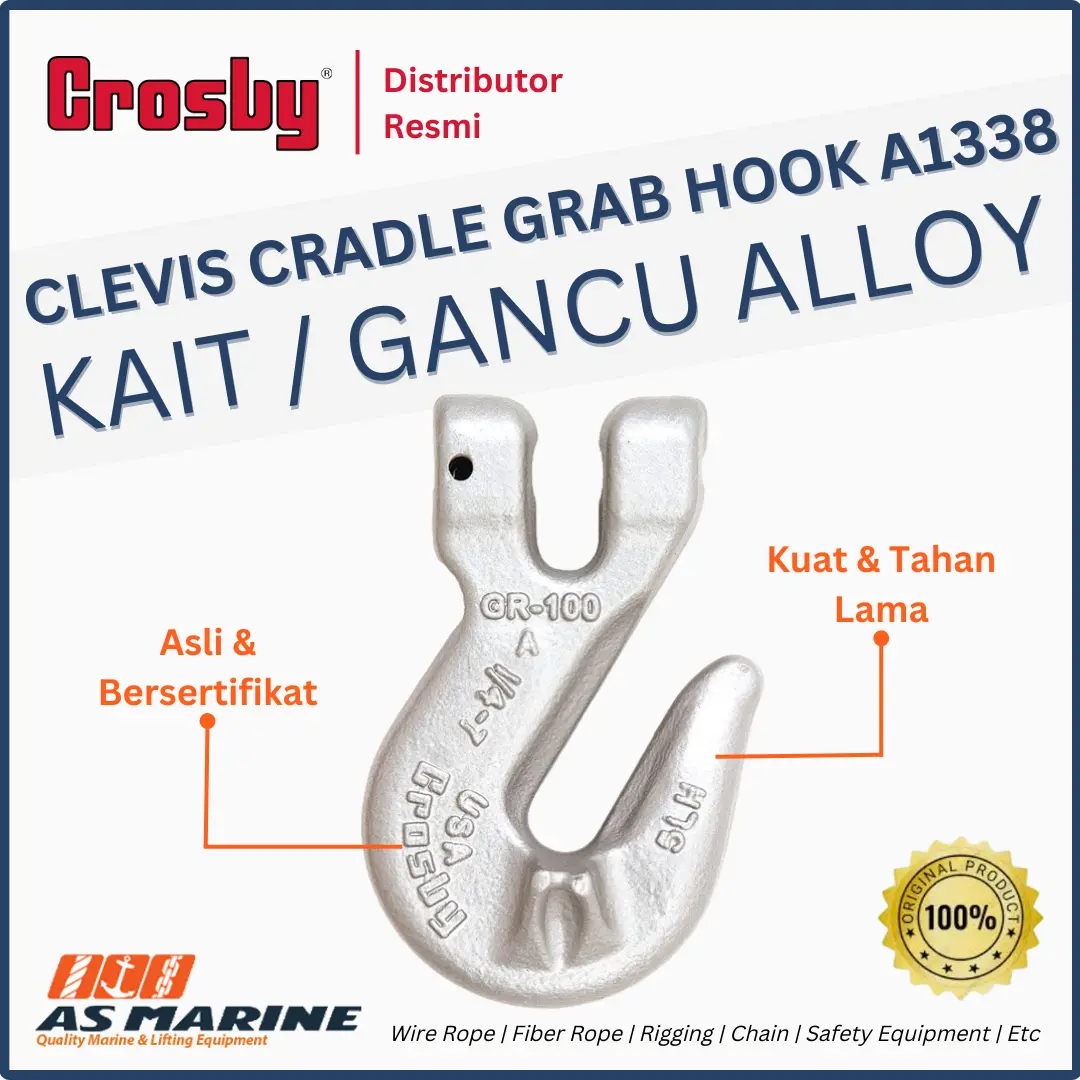 clevis cradle grab hook crosby a1338